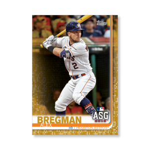 Alex Bregman 2019 Topps Baseball Update Series MLB All Stars Poster Gold Ed. # to 1- artbble-pos-19tbus-1607-gold-s