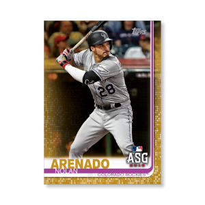 Nolan Arenado 2019 Topps Baseball Update Series MLB All Stars Poster Gold Ed. # to 1- artbble-pos-19tbus-1608-gold-s