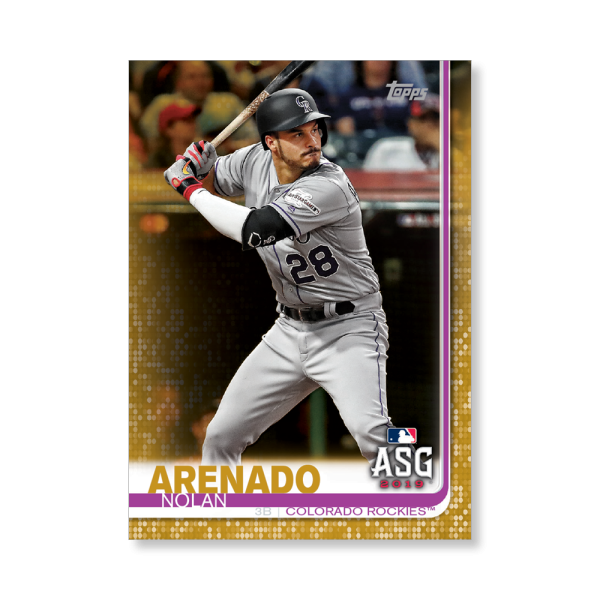 Nolan Arenado 2019 Topps Baseball Update Series MLB All Stars Poster Gold Ed. # to 1- artbble-pos-19tbus-1608-gold-s