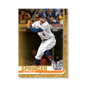 George Springer 2019 Topps Baseball Update Series MLB All Stars Poster Gold Ed. # to 1- artbble-pos-19tbus-1613-gold-s