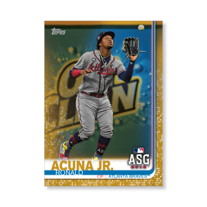 Ronald Acuña Jr. 2019 Topps Baseball Update Series MLB All Stars Poster Gold Ed. # to 1- artbble-pos-19tbus-1616-gold-s