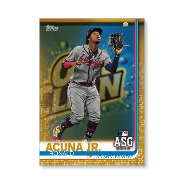 Ronald Acuña Jr. 2019 Topps Baseball Update Series MLB All Stars Poster Gold Ed. # to 1- artbble-pos-19tbus-1616-gold-s