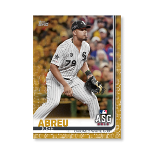 Jose Abreu 2019 Topps Baseball Update Series MLB All Stars Poster Gold Ed. # to 1- artbble-pos-19tbus-1619-gold-s