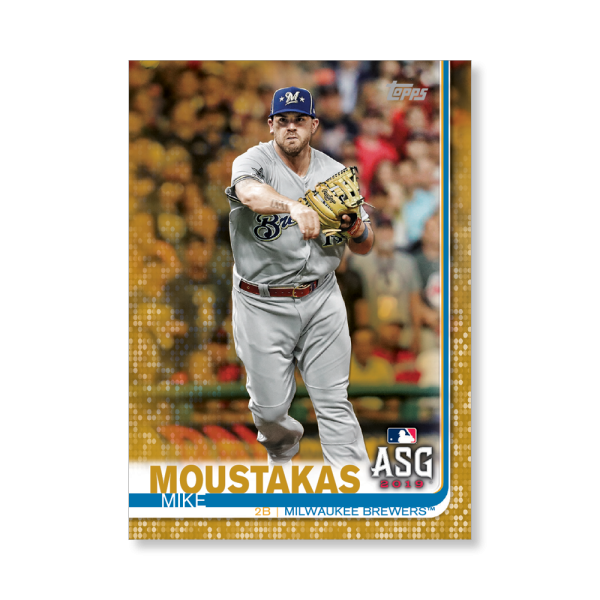 Mike Moustakas 2019 Topps Baseball Update Series MLB All Stars Poster Gold Ed. # to 1- artbble-pos-19tbus-1624-gold-s