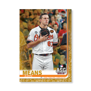 John Means 2019 Topps Baseball Update Series MLB All Stars Poster Gold Ed. # to 1- artbble-pos-19tbus-1642-gold-s