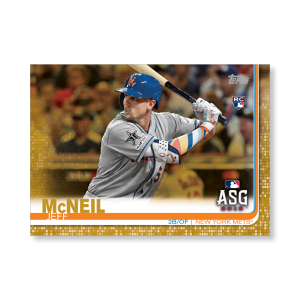 Jeff McNeil 2019 Topps Baseball Update Series MLB All Stars Poster Gold Ed. # to 1- artbble-pos-19tbus-1646-gold-s
