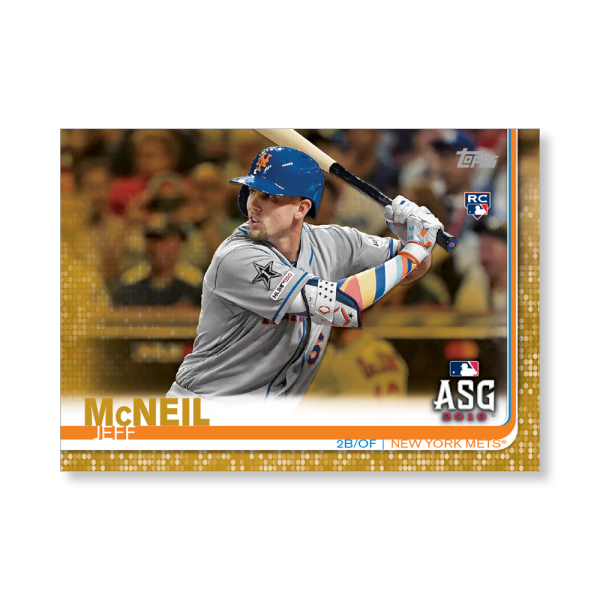 Jeff McNeil 2019 Topps Baseball Update Series MLB All Stars Poster Gold Ed. # to 1- artbble-pos-19tbus-1646-gold-s