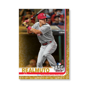 J.T. Realmuto 2019 Topps Baseball Update Series MLB All Stars Poster Gold Ed. # to 1- artbble-pos-19tbus-1652-gold-s
