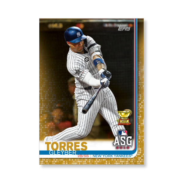 Gleyber Torres 2019 Topps Baseball Update Series MLB All Stars Poster Gold Ed. # to 1- artbble-pos-19tbus-1664-gold-s