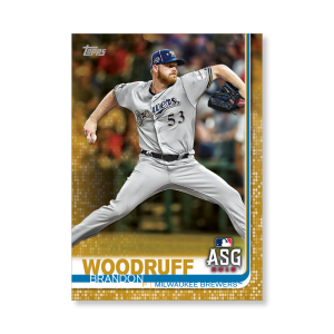 Brandon Woodruff 2019 Topps Baseball Update Series MLB All Stars Poster Gold Ed. # to 1- artbble-pos-19tbus-1665-gold-s