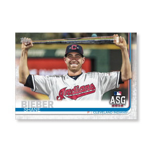 Shane Bieber 2019 Topps Baseball Update Series MLB All Stars Poster # to 99- artbble-pos-19tbus-1666-s
