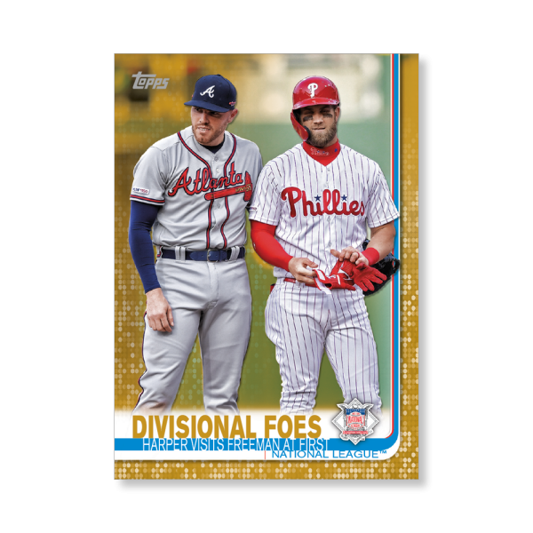 Freeman/Harper 2019 Topps Baseball Update Series Veteran Combos Poster Gold Ed. # to 1- artbble-pos-19tbus-1806-gold-s