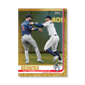 Springer/Gonzalez 2019 Topps Baseball Update Series Veteran Combos Poster Gold Ed. # to 1- artbble-pos-19tbus-1807-gold-s