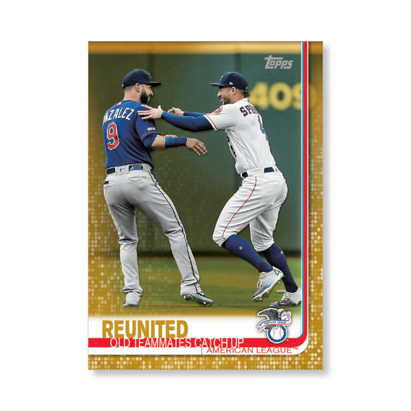 Springer/Gonzalez 2019 Topps Baseball Update Series Veteran Combos Poster Gold Ed. # to 1- artbble-pos-19tbus-1807-gold-s