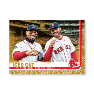 Boston Red Sox 2019 Topps Baseball Update Series Veteran Combos Poster Gold Ed. # to 1- artbble-pos-19tbus-1808-gold-s