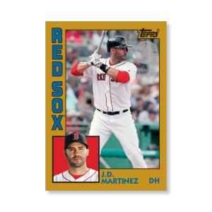 J.D. Martinez 2019 Topps Baseball Update Series 1986 Topps Baseball Poster Gold Ed. # to 1- artbble-pos-19tbus-5103-gold-s