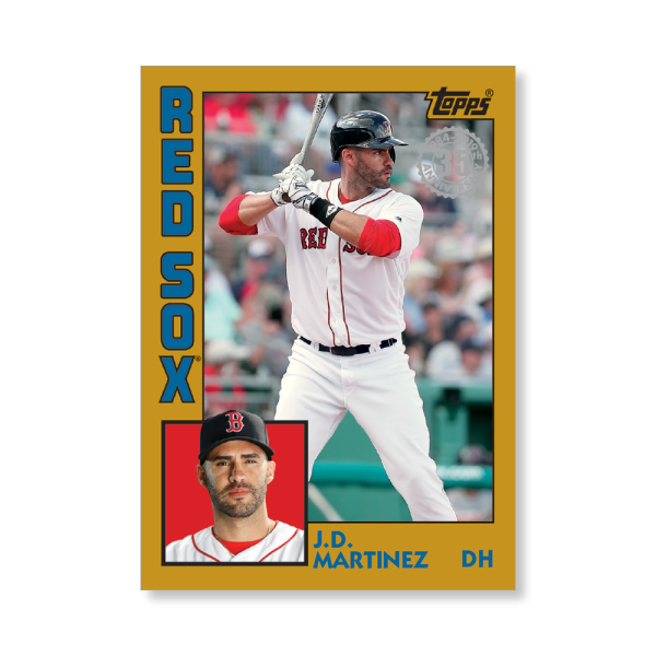J.D. Martinez 2019 Topps Baseball Update Series 1986 Topps Baseball Poster Gold Ed. # to 1- artbble-pos-19tbus-5103-gold-s
