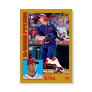 Nick Senzel 2019 Topps Baseball Update Series 1996 Topps Baseball Poster Gold Ed. # to 1- artbble-pos-19tbus-5113-gold-s