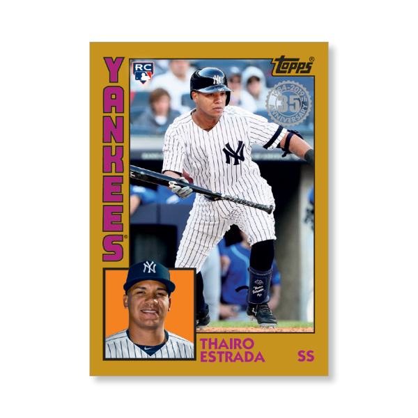 Thairo Estrada 2019 Topps Baseball Update Series 2005 Topps Baseball Poster Gold Ed. # to 1- artbble-pos-19tbus-5122-gold-s