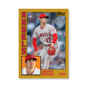 Shohei Ohtani 2019 Topps Baseball Update Series 2008 Topps Baseball Poster Gold Ed. # to 1- artbble-pos-19tbus-5125-gold-s
