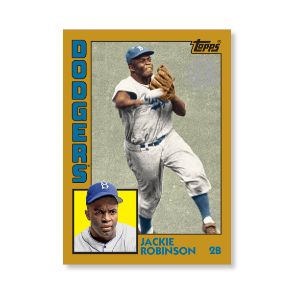 Jackie Robinson 2019 Topps Baseball Update Series 2011 Topps Baseball Poster Gold Ed. # to 1- artbble-pos-19tbus-5128-gold-s