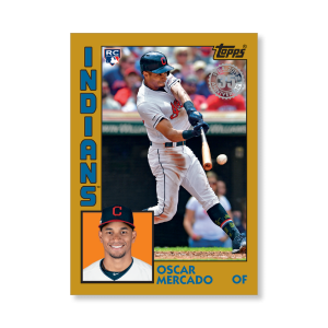 Oscar Mercado 2019 Topps Baseball Update Series 2015 Topps Baseball Poster Gold Ed. # to 1- artbble-pos-19tbus-5132-gold-s