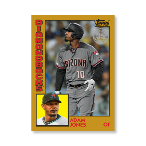 Adam Jones 2019 Topps Baseball Update Series 2017 Topps Baseball Poster Gold Ed. # to 1- artbble-pos-19tbus-5134-gold-s