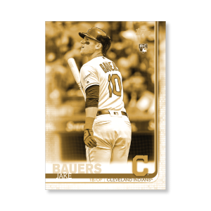Jake Bauers 2019 Topps Baseball Update Series Short Printed Base Card Photo Variation Poster Gold Ed. # to 1- artbble-pos-19tbus-5212-gold-s