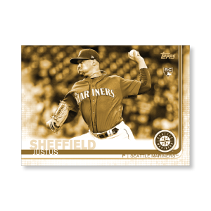 Justus Sheffield 2019 Topps Baseball Update Series Short Printed Base Card Photo Variation Poster Gold Ed. # to 1- artbble-pos-19tbus-5213-gold-s