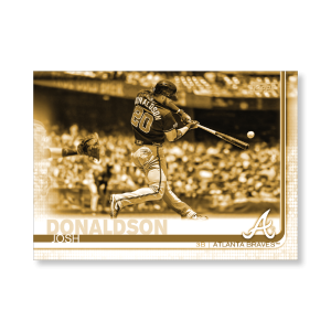 Josh Donaldson 2019 Topps Baseball Update Series Short Printed Base Card Photo Variation Poster Gold Ed. # to 1- artbble-pos-19tbus-5224-gold-s