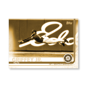 Ken Griffey Jr. 2019 Topps Baseball Update Series Short Printed Base Card Photo Variation Poster Gold Ed. # to 1- artbble-pos-19tbus-5234-gold-s