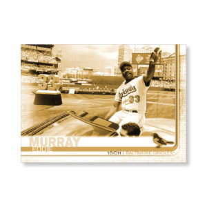 Eddie Murray 2019 Topps Baseball Update Series Short Printed Base Card Photo Variation Poster Gold Ed. # to 1- artbble-pos-19tbus-5248-gold-s