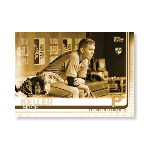Mitch Keller 2019 Topps Baseball Update Series Short Printed Base Card Photo Variation Poster Gold Ed. # to 1- artbble-pos-19tbus-5256-gold-s
