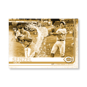 Nick Senzel 2019 Topps Baseball Update Series Super Short Printed Rookie Variation Poster Gold Ed. # to 1- artbble-pos-19tbus-5277-gold-s