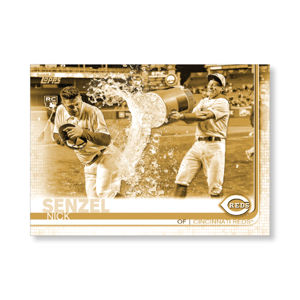 Nick Senzel 2019 Topps Baseball Update Series Super Short Printed Rookie Variation Poster Gold Ed. # to 1- artbble-pos-19tbus-5277-gold-s