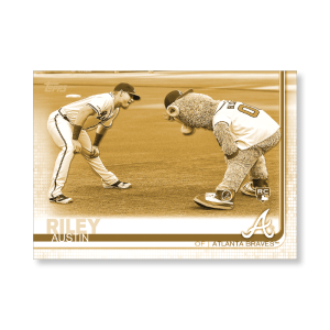 Austin Riley 2019 Topps Baseball Update Series Super Short Printed Rookie Variation Poster Gold Ed. # to 1- artbble-pos-19tbus-5279-gold-s