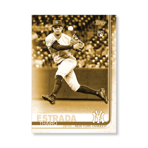Thairo Estrada 2019 Topps Baseball Update Series Super Short Printed Rookie Variation Poster Gold Ed. # to 1- artbble-pos-19tbus-5291-gold-s