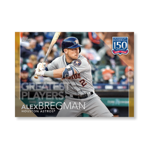 Alex Bregman 2019 Topps Baseball Update Series 150 Years of Baseball Poster Gold Ed. # to 1- artbble-pos-19tbus-5304-gold-s