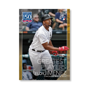 Eloy Jimenez 2019 Topps Baseball Update Series 150 Years of Baseball Poster Gold Ed. # to 1- artbble-pos-19tbus-5313-gold-s