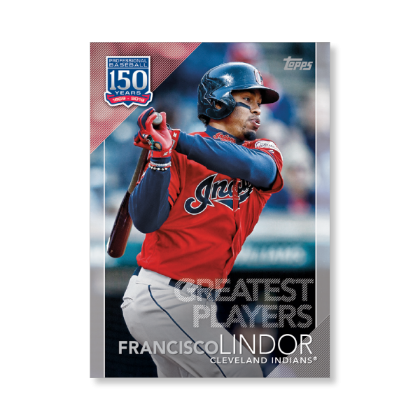 Francisco Lindor 2019 Topps Baseball Update Series 150 Years of Baseball Poster # to 99- artbble-pos-19tbus-5315-s