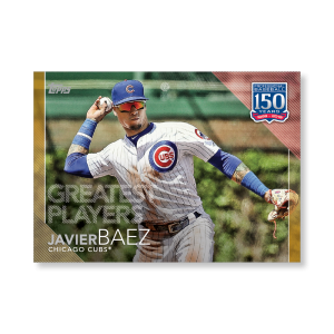 Javier Baez 2019 Topps Baseball Update Series 150 Years of Baseball Poster Gold Ed. # to 1- artbble-pos-19tbus-5321-gold-s