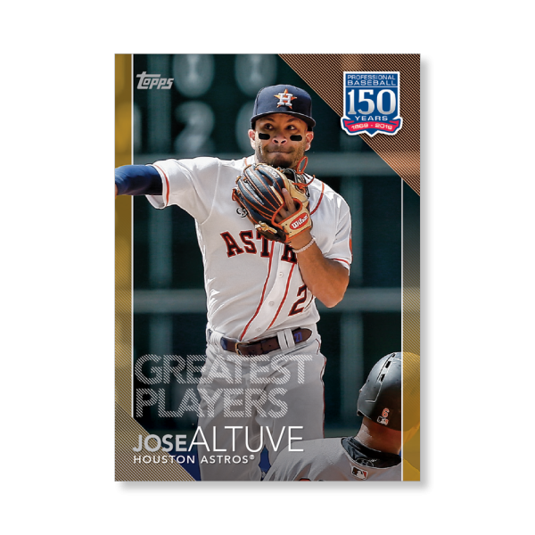 Jose Altuve 2019 Topps Baseball Update Series 150 Years of Baseball Poster Gold Ed. # to 1- artbble-pos-19tbus-5322-gold-s