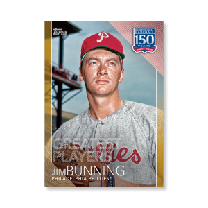 Jim Bunning 2019 Topps Baseball Update Series 150 Years of Baseball Poster Gold Ed. # to 1- artbble-pos-19tbus-5335-gold-s