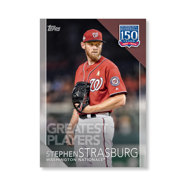 Stephen Strasburg 2019 Topps Baseball Update Series 150 Years of Baseball Poster # to 99- artbble-pos-19tbus-5339-s