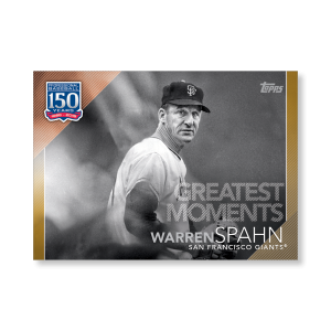 Warren Spahn 2019 Topps Baseball Update Series 150 Years of Baseball Poster Gold Ed. # to 1- artbble-pos-19tbus-5356-gold-s