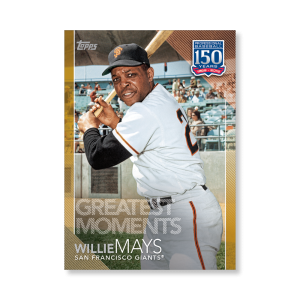 Willie Mays 2019 Topps Baseball Update Series 150 Years of Baseball Poster Gold Ed. # to 1- artbble-pos-19tbus-5360-gold-s