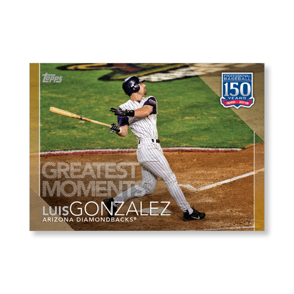 Luis Gonzalez 2019 Topps Baseball Update Series 150 Years of Baseball Poster Gold Ed. # to 1- artbble-pos-19tbus-5363-gold-s