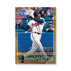 Deion Sanders 2019 Topps Baseball Update Series 150 Years of Baseball Poster Gold Ed. # to 1- artbble-pos-19tbus-5367-gold-s