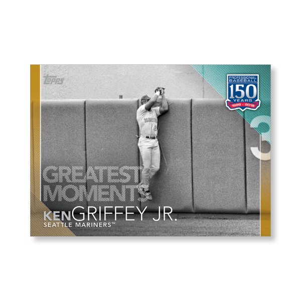 Ken Griffey Jr. 2019 Topps Baseball Update Series 150 Years of Baseball Poster Gold Ed. # to 1- artbble-pos-19tbus-5368-gold-s