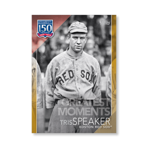 Tris Speaker 2019 Topps Baseball Update Series 150 Years of Baseball Poster Gold Ed. # to 1- artbble-pos-19tbus-5370-gold-s